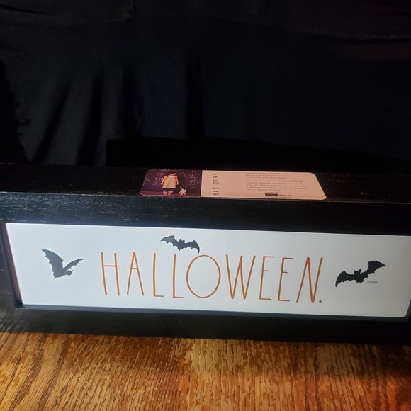Rae Dunn Other - Rae Dunn "Halloween" Black white orange Wood Sign